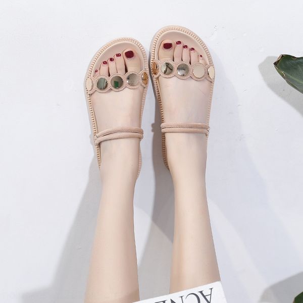 

97ptb hm-12 2020 sandals and slippers new two-wear sandals women's slippers outdoor summer open toe flat bottom student versatile korea