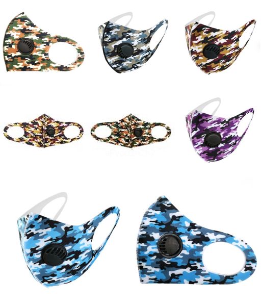 

fashion design camouflage face mask filter anti pollution protective designer face masks fashion air filter mouth masks masque earloop ma#44, Black