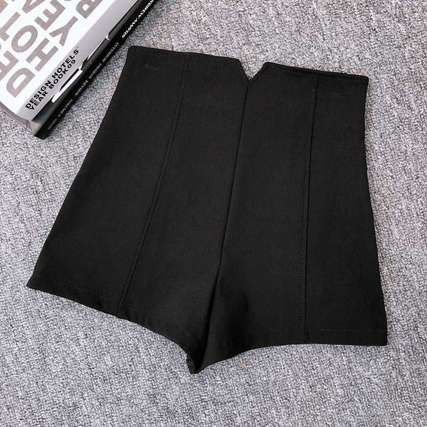 

white black stretch suit shorts women new mini short femme high waist shorts women ants elegant wide leg summer