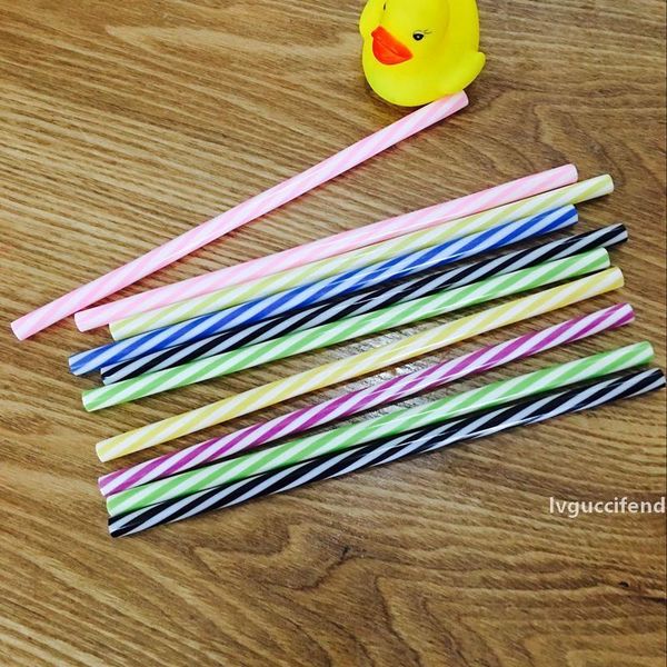 

reusable plastic straws colorful plastic stripe drinking straws for jar cups family or party use drink straw