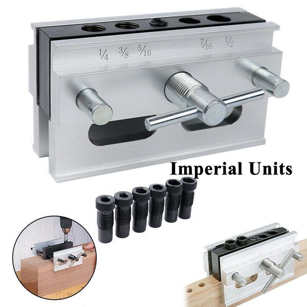 

7pcs doweling jig kit self centering hole puncher drill guide accessories tools
