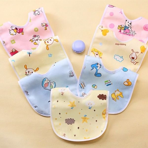 

button cute cartoon multi-color button saliva towel waterproof bib baby bib saliva towel no lock edge