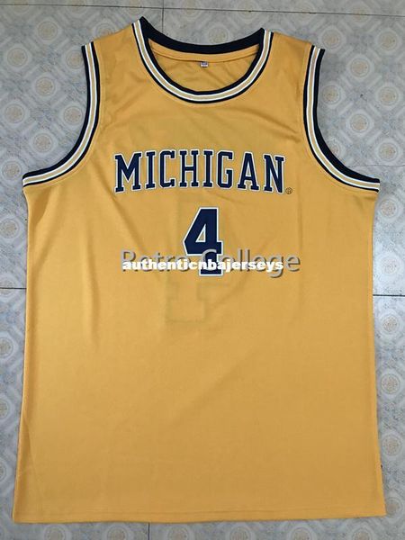 

michigan state basketball jersey #4 chris webber yellow custom any size,number and name stitched xxs-6xl xs-6xl vest jersey, Gray