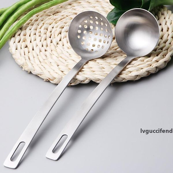 

kitchen soup spoons cook spoons stainless steel 304 soup ladles spoons skimmer slotted ladle quality