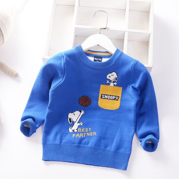 

мальчиков 2020 новый детский пуловер ребенок теплый верх теплый пуловер свитер детский свитер моды, Blue