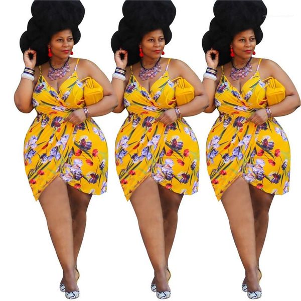 

womens clothing womens plus size dresses fashion floral panelled natural color dress v-neck sleeveless asymmetrical dresses, Black;gray