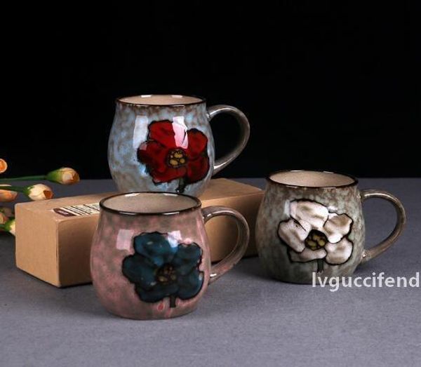 

individual kiln glazed hand-painted ceramic simple mug big belly coffee cup