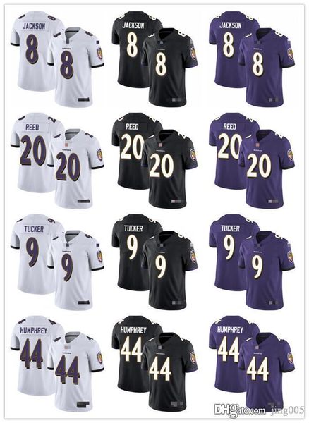 

mens womens youth baltimore ravens 8 lamar jackson 9 justin tucker 20 ed reed 44 marlon humphrey custom football jerseys, Black;red
