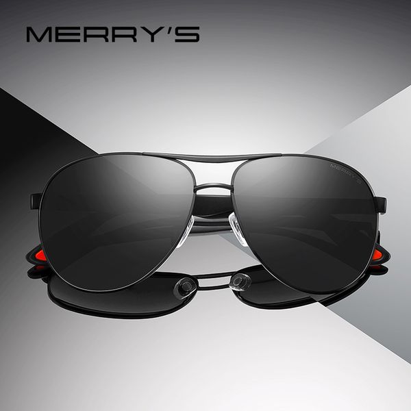 

merrys design men classic pilot sunglasses hd polarized sun glasses for driving tr90 legs uv400 protection s8125, White;black