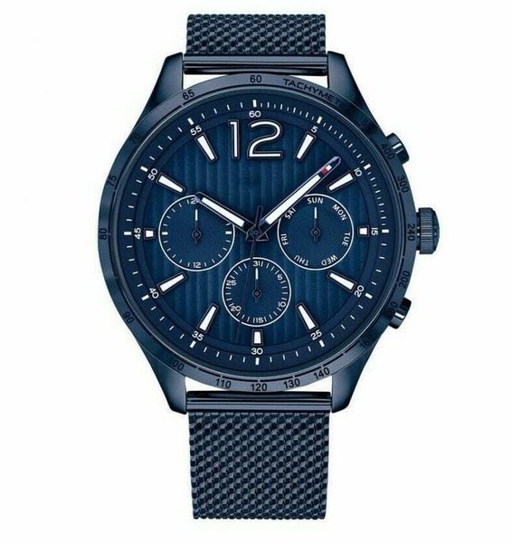 

new men's designer chronograph tachymeter mesh strap watch tom1791466+1791471+1791469, Slivery;brown
