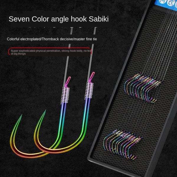 

bycts colorful non-barbed super hard carp colorful tie thorn-super hard binding horn hook hand-tied finished sub-line official hanging