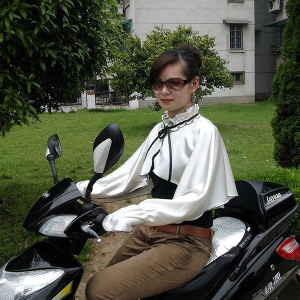 

new fashion chiffon scarf bicycle scarf simple long sleeve shawl female cycling sunscreen shawl, Blue;gray