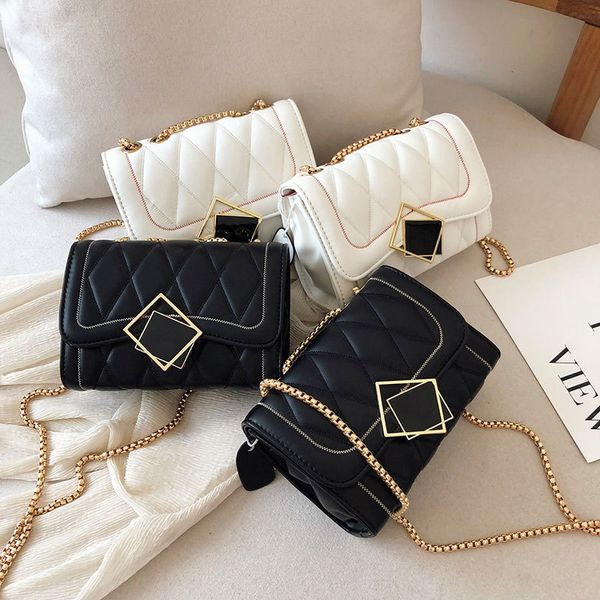 

ujbjb single shoulder diamond grid chain korean ins fashionable women's pu small square diamond small square women's bag 2020 new