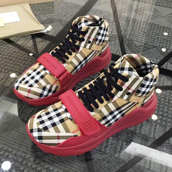 

2020 fashion shoes for men lace up breathable suede and neoprene high -sneakers outdoor trendy summer flat sneakers london luxury