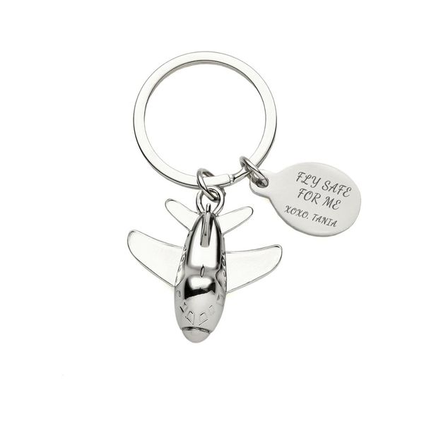 100 pcs personalizado design de avião pingente chaveiro chave anéis obrigado presente para casamento festa festa feita sob encomenda para os hóspedes