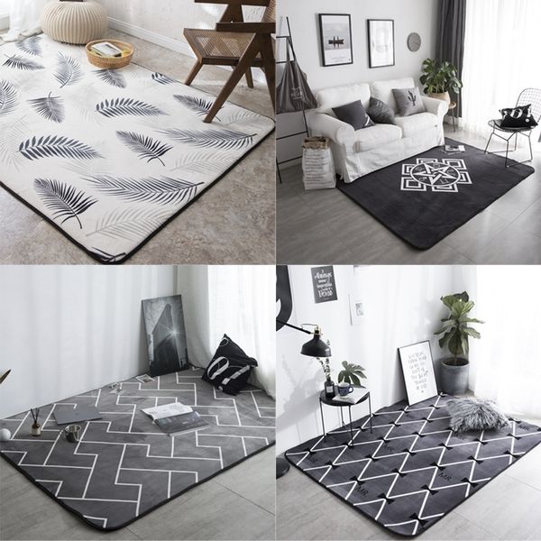 

q5mfi nordic carpet tea table plush carpet living room tea table children's bedroom full-spread climbing mat net red ins household geom
