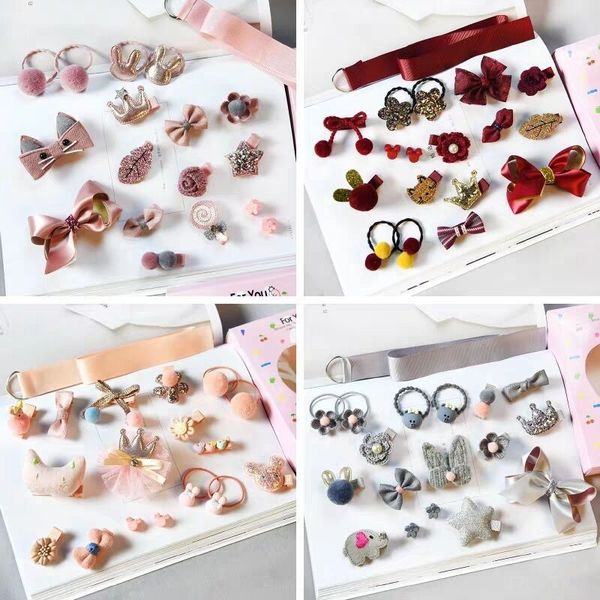 

jcsbr korean детские бабочки giftheadwear giftpin волос кольцо комплект коробки подарка princess crown лук головной убор ребенка девушка вол, Slivery;white