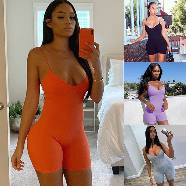 

skinny spaghetti strap sleeveless street women rompers bodycon bodysuit jumpsuits body female, Black;white