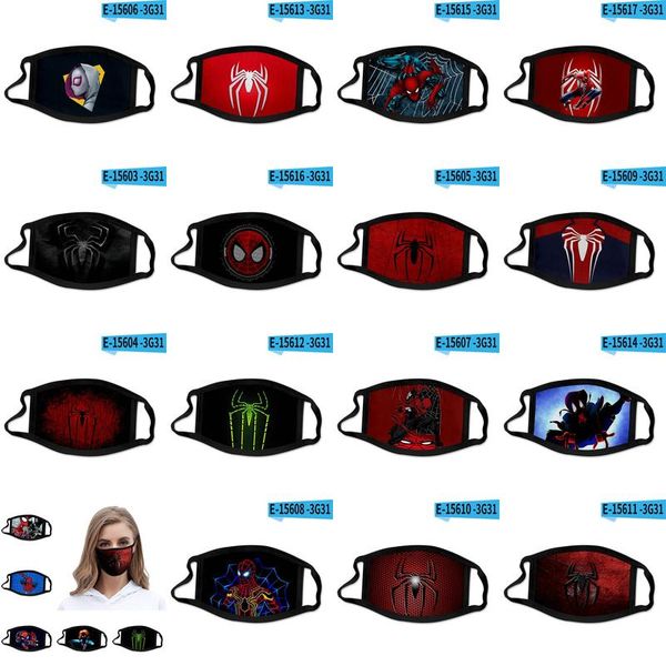

into the spider verse 3d printing designer face mask cotton reusable face masks out door sport riding masks fashion kthnr abc2007, Black