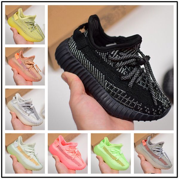 

2019 v2 desinger kids running shoes children outdoor sneakers boy & girl trainer baby shoes sports toddler calzado para nino1 white volt, Black