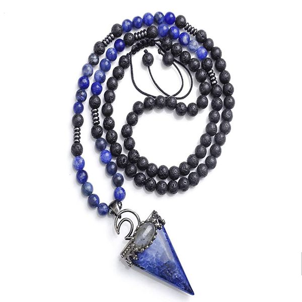 

5 шт посеребренной треугольник формы лазурит колье с длинным beads chain подвеска зеленый авантюрин ювелирных изделиями, Silver