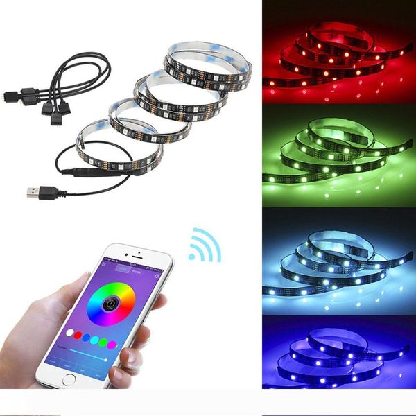 

usb bluetooth control led strip light backlight application control smd5050 3m 90led bare board waterproof 10064
