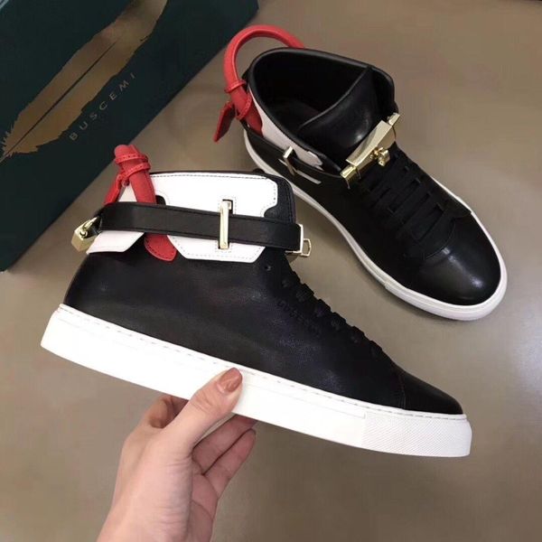 

classic lock sneakers shoes,exclusive high casual for mens comfortable cowhide leather trainer shoes high-prevent slippery lock, Black