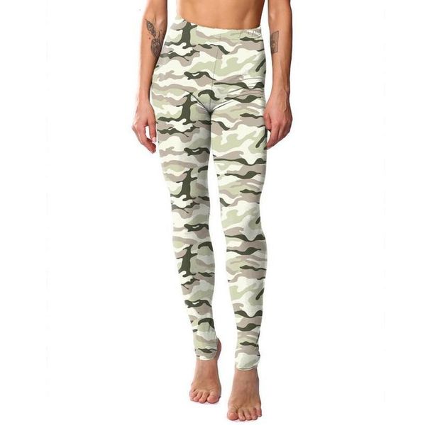 

lady camouflage 3d print knitted cotton blended leggings women fitness elastic push up pants girl gym running leggings, Black