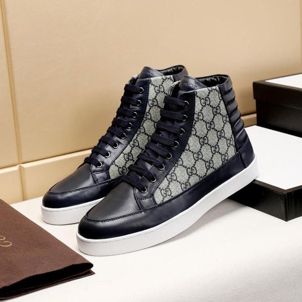 

new arrival mens shoes fashion vintage comfortable footwears luxury sneakers sports plus size lace -up men boots chaussures pour hommes, Black