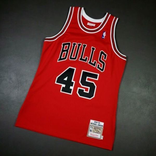 

100% stitched michael jor dan mitchell & ness 94 95 chi jersey size xs-5xl  ens basketball jerseys, Gray