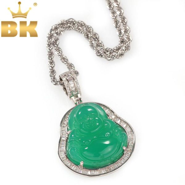 

the bling king buddha pendant necklaces for women gold silver color colored gem necklace jewelry new style drop shipping