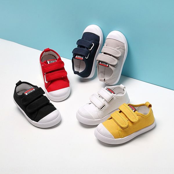

children's baby canvas canvas 2020 new autumn baby casual sneakers board girls' shoes boys' cloth shoes, Black