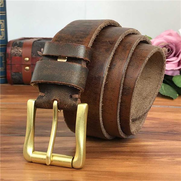

men belt leather genuine brass belt buckle vintage leather men cowboy jeans trouser ceinture riem mbt0005, Black;brown