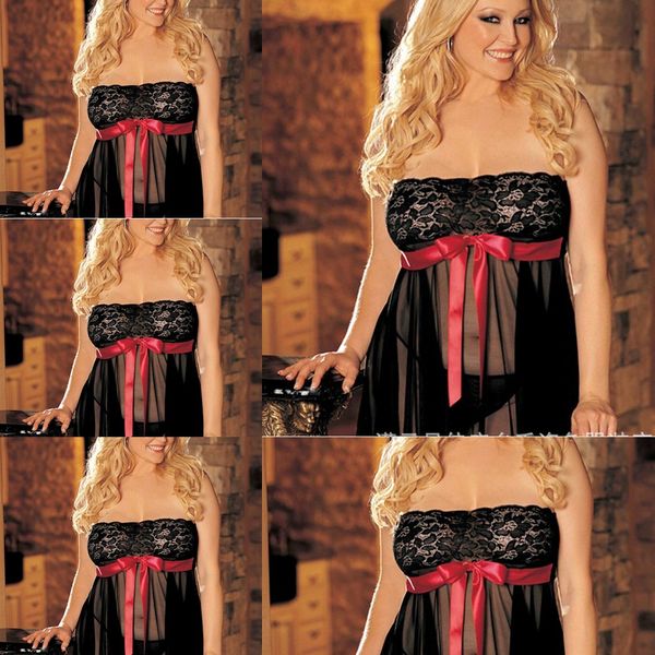 

tube underpants and underwear underwear lace transparent clothing large size pajamas 1118, Black;white