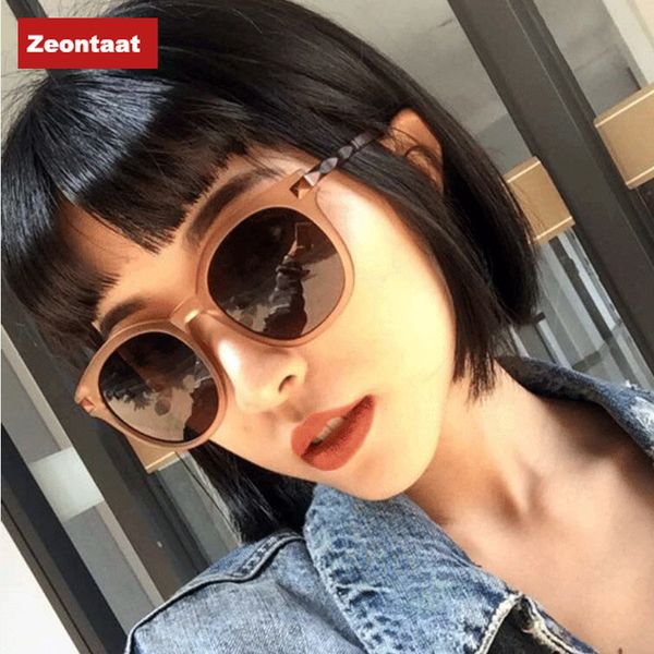 

2020 zeontaat brown fashion big-frame sunglasses, trendy bright mercury reflective sunglasses, versatile street ssunglasses, White;black