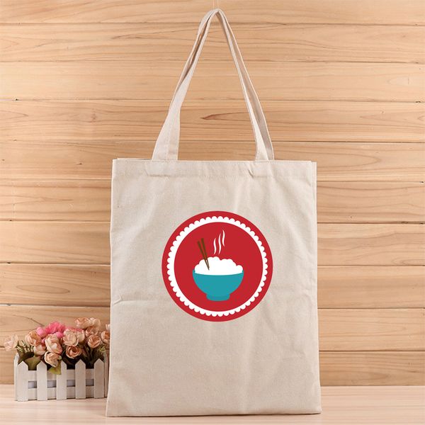 

fashion creative rice 3d digital printed girl and womens canvas tote bag suits for shopping,gift,wedding, birthday or others