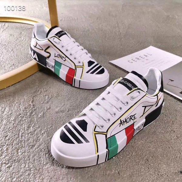 

2020i high-end custom men's and women's classic graffiti daily low-casual sports shoes, fashionable wild trend couple party sh, Black