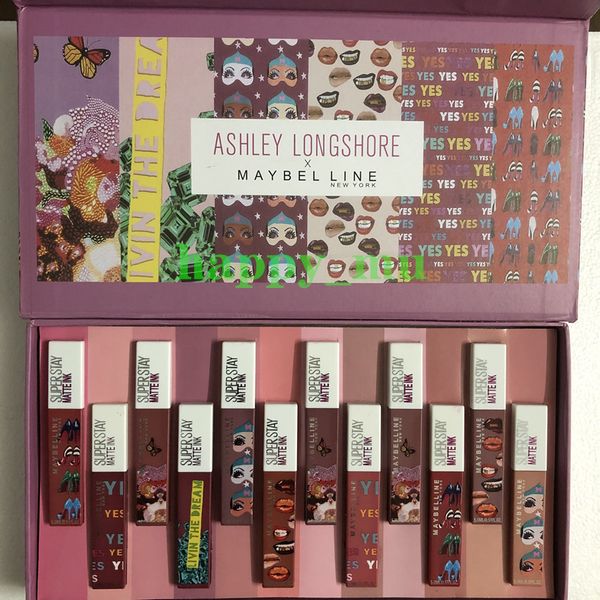 

2020 горячие продаем марка эшли дольноберег brand new york супер stay matte lipstick чернил 12 цветов lipgloss с коробкой высокого качества