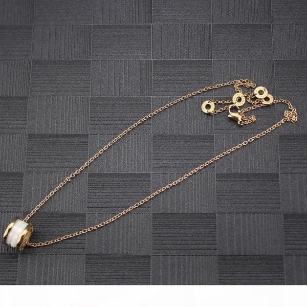 

women ceramics rose gold chain 925 necklaces charms valentine's day fine wedding engagement jewelry on sale, Silver