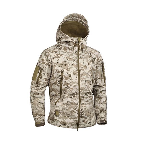 

autumn men's camouflage jacket windproof rainproof quick-drying outdoor mountain climbing softshell hunting windbreaker, Blue;black