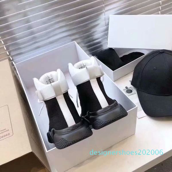 

2020 new paris speed trainers knit sock shoe original designer mens womens sneakers high casual shoes with box ltsd06, Black