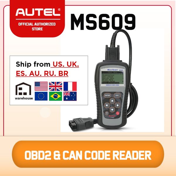 

autel ms609 obd2 scanner code reader with abs system diagnosis full obdii function compared with ms509 & al519