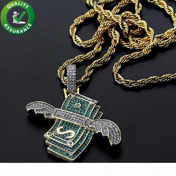 

iced out подвеска hip hop jewelry роскошная ожерелье mens золота цепи подвески алмазные конструктор стиль подвески мода рэпер аксессуары, Silver