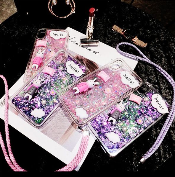 

suitable for iphone 11pro max cute rabbit quicksand soft shell mobile phone case