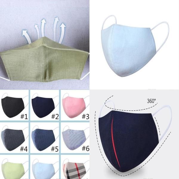 

dhl shipping 50pcs reusable washable cotton mouth face mask cover respirator anti-dust designer face mask linen mask xd23402 mylovethome gug