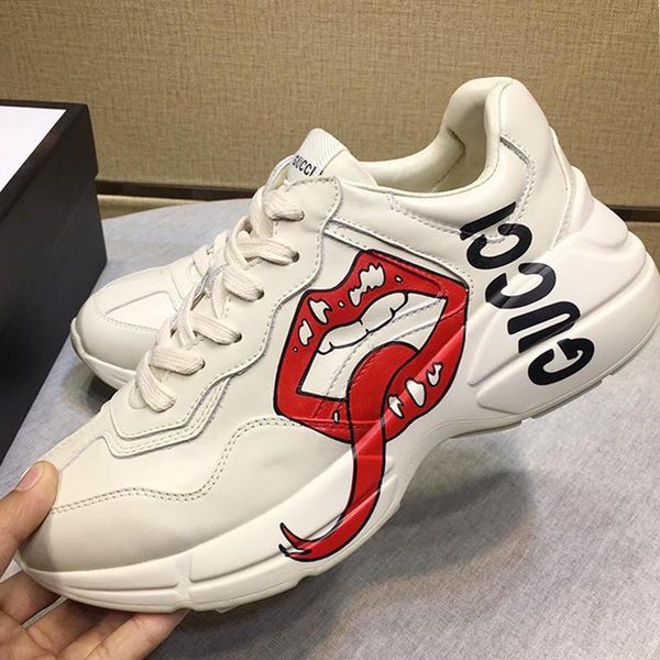 

womens casual shoes sneakers breathable rhyton sneaker luxury zapatos de mujer fashion casual shoes for women chaussures de femme fast ship, Black