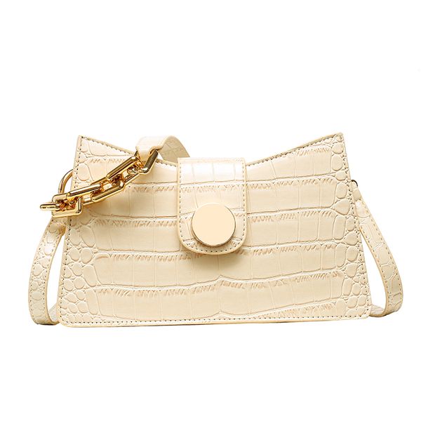 

fashion lady handbags solid color simple women messenger bag pu leather stone pattern women date shopping bag crescent yellow