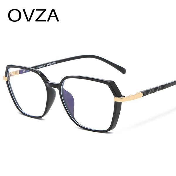 

ovza tr90 optical glasses frame computer glasses for women 2020 anti blue ray goggle men s5006, White;black