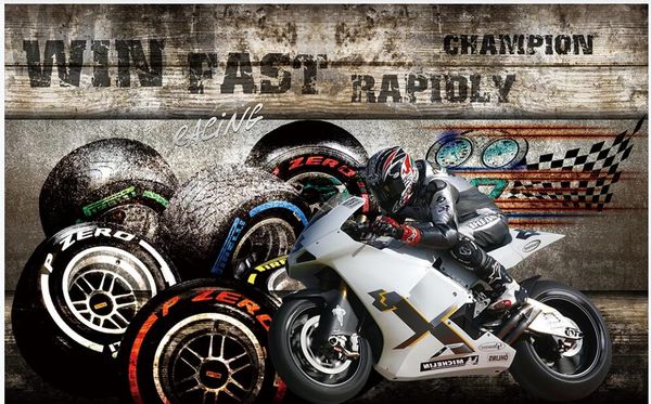 

3d wallpaper custom p mural retro wall modern background wall motorcycle home decor 3d wall murals wallpaper for living room