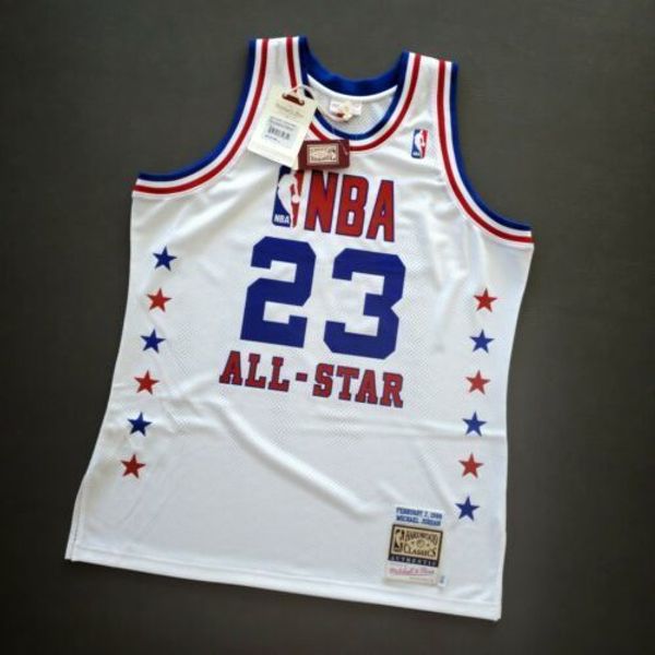 

100% stitched michael jor dan mitchell ness 1988 all star jersey size xs-5xl mens throwbacks basketball jerseys, Gray